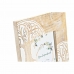 Cadre photo DKD Home Decor Blanc Marron Bois Verre Bois de manguier Arbre Indien 20 x 2 x 25,5 cm