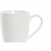 Juego de 4 Tazas Mug DKD Home Decor Blanco Natural Madera de caucho Gres 300 ml 19 x 13 x 31 cm