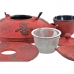Komplet skodelic DKD Home Decor Rdeča Črna (800 ml)