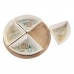 Snack bakke DKD Home Decor 21,5 x 21,5 x 1 cm Beige Hvid Stentøj Traditionel