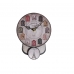 Sienas pulkstenis DKD Home Decor 8424001800360 Svārsts Bēšs Daudzkrāsains Dzelzs Koks MDF Vintage 14 x 5 x 19 cm