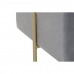 Naslonjač za Noge DKD Home Decor Scandi Siva zlatan Metal Baršun 42 x 42 x 45 cm