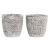 Stearinlys DKD Home Decor Tre Voks (2 enheter)