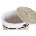 Set di Cesti DKD Home Decor Bianco Beige vimini 51 x 38 x 58 cm