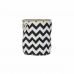 Basket DKD Home Decor White Black Jute Zigzag Modern 38 x 38 x 45 cm