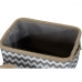 Set de Coșuri DKD Home Decor Alb Gri Iută Zig-Zag Boho 36 x 31 x 20 cm 3 Piese