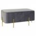 Hocker DKD Home Decor Grau Bunt Gold Metall 91 x 46,5 x 42 cm