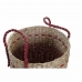 Basket spelset DKD Home Decor Natuurlijk Rood Zeegras (2 pcs) (34 x 34 x 40 cm)