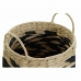 Conjunto de Cestas DKD Home Decor Preto Marrom claro Fibra natural Boho 30 x 30 x 30 cm 2 Peças (2 Unidades)