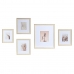 Κάδρα φωτογραφιών τοίχου DKD Home Decor Κρυστάλλινο Φυσικό Λευκό Ξύλο MDF Boho (32,5 x 1,5 x 45 cm)