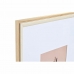 Κάδρα φωτογραφιών τοίχου DKD Home Decor Κρυστάλλινο Φυσικό Λευκό Ξύλο MDF Boho (32,5 x 1,5 x 45 cm)