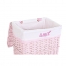 Set di Cesti DKD Home Decor Rosa Poliestere Per bambini vimini (44 x 34 x 56 cm)