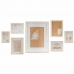 Seinapealsed fotoraamid DKD Home Decor 32,5 x 1,5 x 45 cm Kristall Naturaalne Pruun Kaasaegne Puit MDF