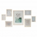 Fotoramme for vegg DKD Home Decor 32,5 x 1,5 x 45 cm Krystall Naturell Grønn Tre MDF Skandinavisk