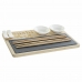 Sushi-sæt DKD Home Decor PC-186227 Hvid Sort Natur Bambus Bræt Moderne Orientalsk 28,5 x 18,5 x 2,6 cm (9 Dele) (28,5 x 18,5 x 2