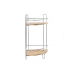 Estante de Esquina DKD Home Decor Natural Bambu Metal cromado inoxidável 2 Prateleiras 19,5 x 19,5 x 36,5 cm