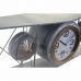 Wanduhr DKD Home Decor Kristall Eisen Flugzeug Holz MDF Dunkelgrau (120 x 21 x 33.5 cm)