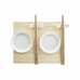 Sada na sushi DKD Home Decor Bambus Plastické Kamenina Bílý Přírodní Orientální 28,8 x 19,8 x 3 cm (7 Kusy) (28,8 x 19,8 x 3 cm)