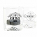 Set de pahare DKD Home Decor Transparent Gri închis Geam Piatră Loft 320 ml (6 Unități)