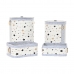 Conjunto de Cestas DKD Home Decor Estrelas Bambu 36 x 36 x 50 cm (4 pcs)