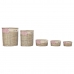 Set of Baskets DKD Home Decor Red Beige Natural wicker Cottage 51 x 37 x 56 cm (5 Pieces) (5 Units)