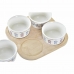 Set Malych Misek DKD Home Decor Modrý Přírodní Bambus Kamenina Středomoří 19,7 x 19,7 x 1 cm (5 pcs)