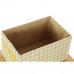 Jeu de Caisses de Rangement Empilables DKD Home Decor Gris Bleu Jaune 40 x 30 x 20 cm