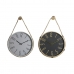 Horloge Murale DKD Home Decor 40 x 4,5 x 55 cm Corde Fer (2 Unités)