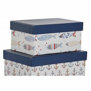 Set De Cajas Organizadoras Apilables Dkd Home Decor Flores Cartón