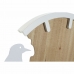 Orologio da Parete DKD Home Decor Nero Marrone Bianco Ferro Uccello 50 x 4 x 50 cm Legno MDF (2 Unità)