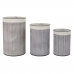 Set med kurve DKD Home Decor Beige Grå Bambus 38 x 38 x 60 cm (3 Dele) (2 enheder)