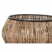 Pottenset DKD Home Decor Zwart Natuurlijk Metaal Rotan Vierkant Bali 50 x 50 x 25,4 cm (2 Stuks)