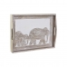 Vassoio per aperitivi DKD Home Decor Intaglio 40,5 x 30,5 x 7 cm Elefante Marrone Indiano