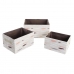 Set de Coșuri DKD Home Decor Maro Gri Portocaliu 32 x 24 x 18 cm (3 Unități)