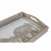 Vassoio per aperitivi DKD Home Decor Intaglio 40,5 x 30,5 x 7 cm Elefante Marrone Indiano