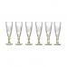 Champagneglas Exotic Kristal Groen 6 Stuks (170 ml)