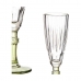 Coupe de champagne Vivalto Exotic Vert Verre 170 ml (6 Unités)