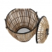 Korgset DKD Home Decor Svart Naturell Metall Rattan 48 x 48 x 55 cm (2 antal)