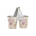 Květináč DKD Home Decor Růžový Kov Shabby Chic 24 x 12 x 23 cm