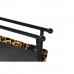 Fodstøtte DKD Home Decor Sort Metal Brun Læder Leopard (55 x 45 x 41 cm)