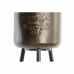 Pottide komplekt DKD Home Decor Must Šampanja Metallik Metall Loft 30 x 40 cm 25 x 25 x 80,5 cm (2 Ühikut)