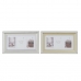 Okvir za fotografije DKD Home Decor Kristal polistiren Zlat Srebrna Tradicionalna 47 x 2 x 29 cm (2 kosov)