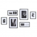 Cadre photo DKD Home Decor 33 x 2 x 45 cm Verre Noir Blanc/Noir Bois MDF (6 Pièces)