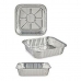 Tablettset Silberfarben Aluminium 20,5 x 6,5 x 20,5 cm