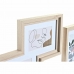 Fotoramme for vegg DKD Home Decor Urban Krystall Naturell Flerfarget Tre MDF (40 x 1,5 x 50 cm)