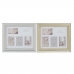 Fotolijsten DKD Home Decor Luxury 46,5 x 2 x 40 cm Kristal Zilverkleurig Gouden polyestyreen Traditioneel (2 Stuks)