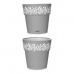 Vaso Autoirrigante Stefanplast Gaia Grigio Bianco Plastica 25 x 25 x 25	 cm