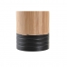 Βαση για οδοντοβουρτσεσ DKD Home Decor Bamboo 7 x 7 x 11 cm Μαύρο