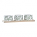 Ensemble à apértif DKD Home Decor Bambou Grès Volets 3 Pièces 4 Pièces 28 x 9,7 x 1,5 cm