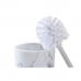 Toilet Brush DKD Home Decor White Natural Metal Resin Natural rubber Marble Scandi 30 x 40 cm 10,3 x 10,3 x 38 cm